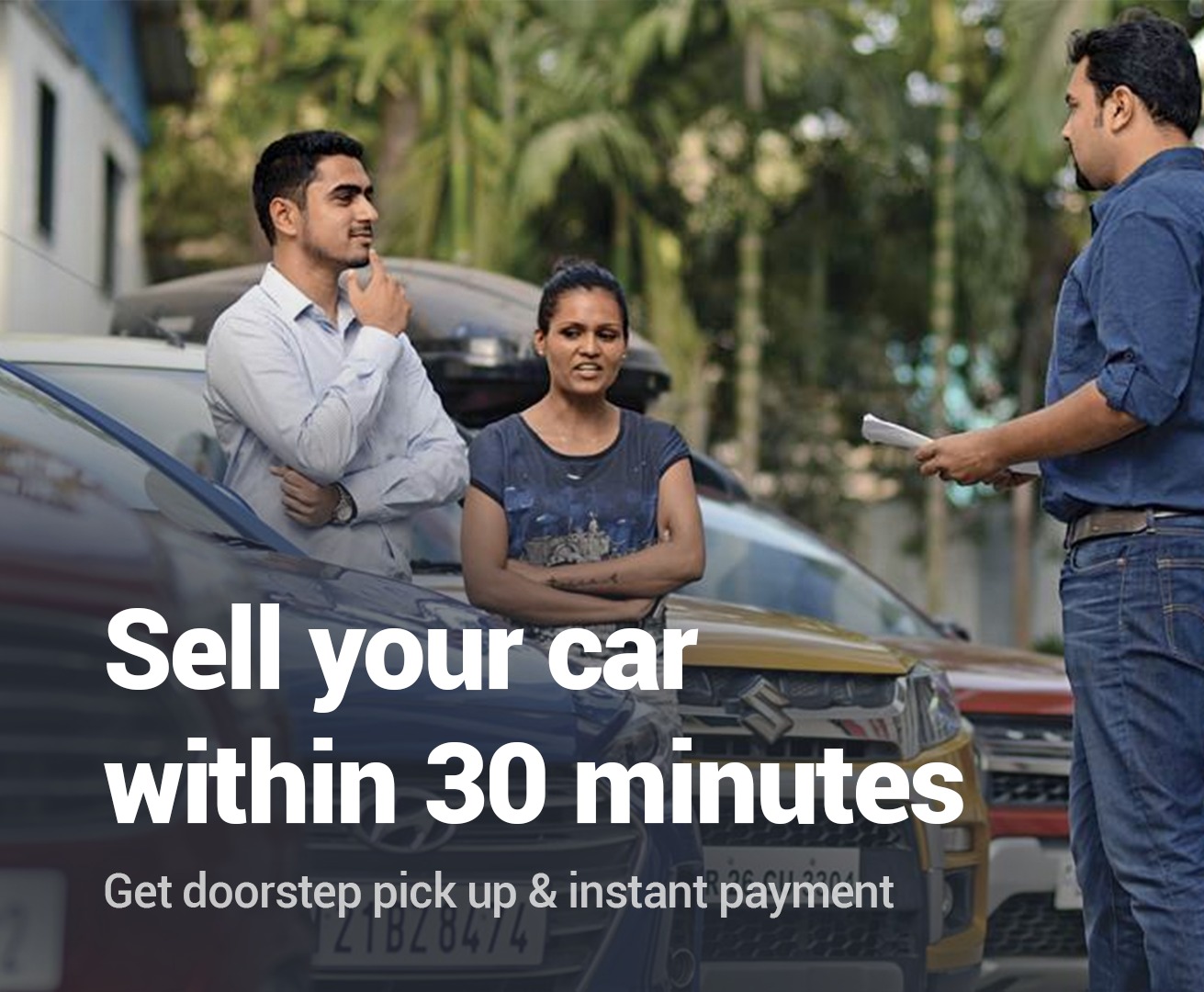 Landing image for selling cars